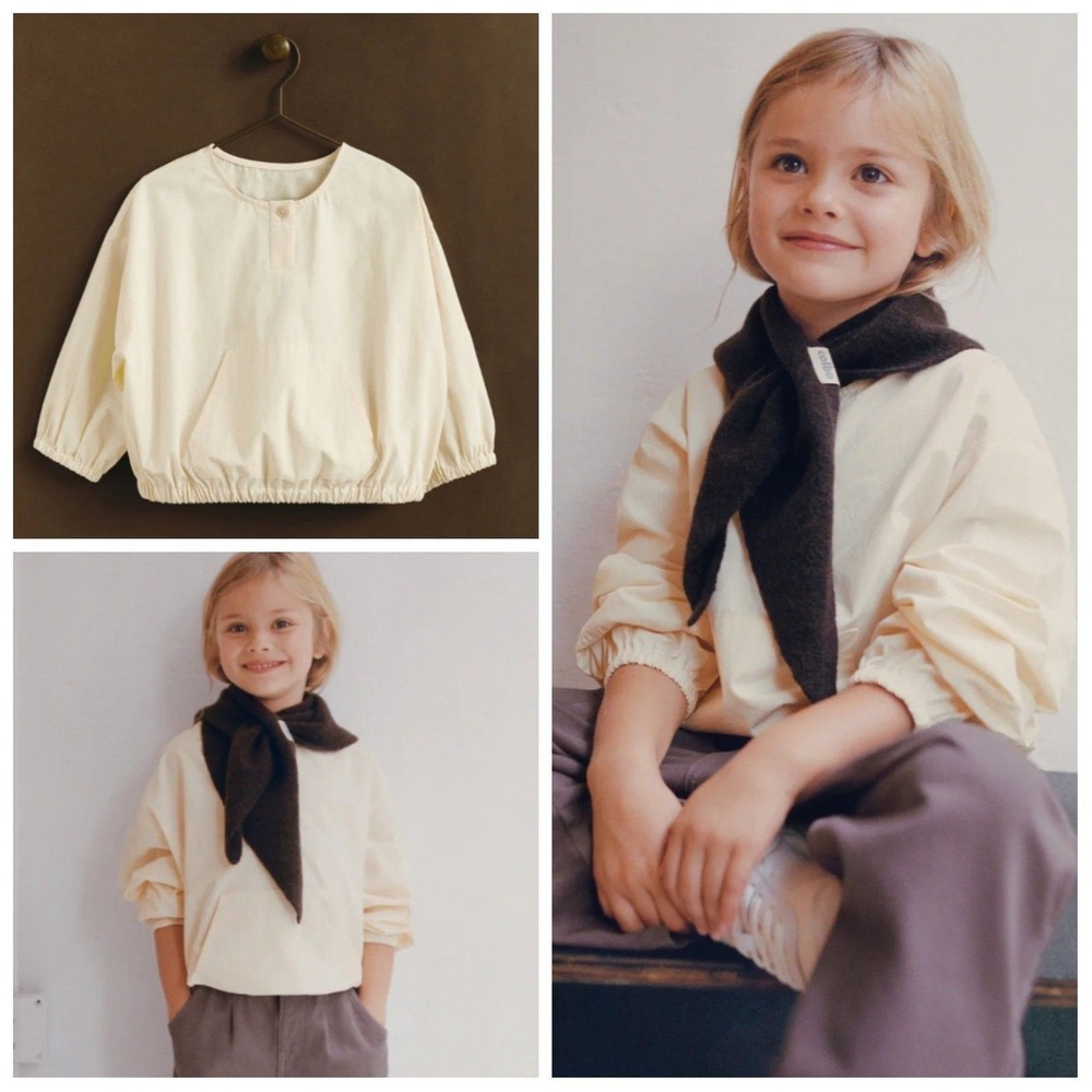 NWT Zara +‎ Colbo NYC Kids Buttercream Henley Tunic - Kids Unisex 4